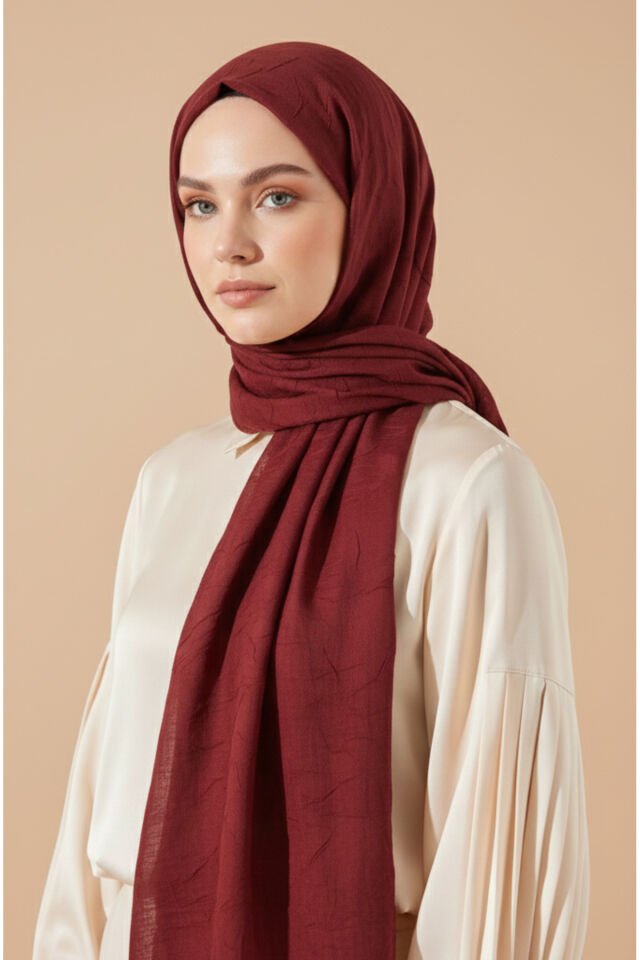 Bambu Pamuk Konfor Şal Bordo