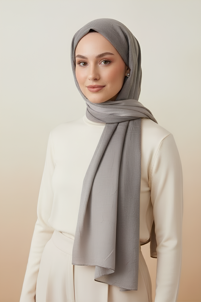 Degrade Konfor Şal Gri