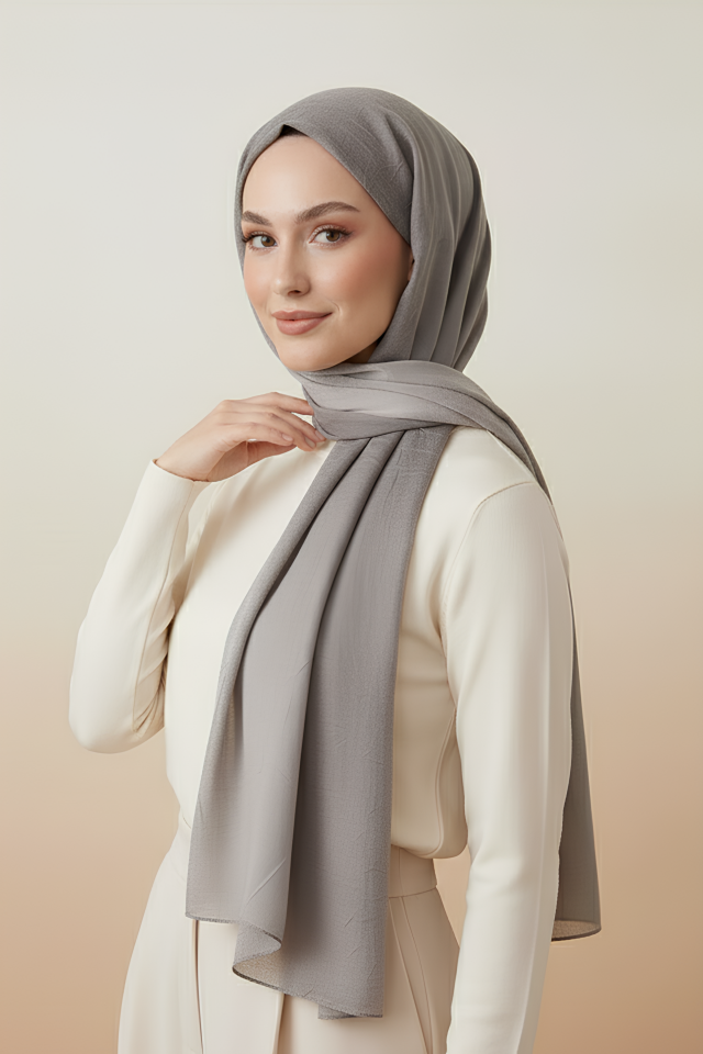Degrade Konfor Şal Gri