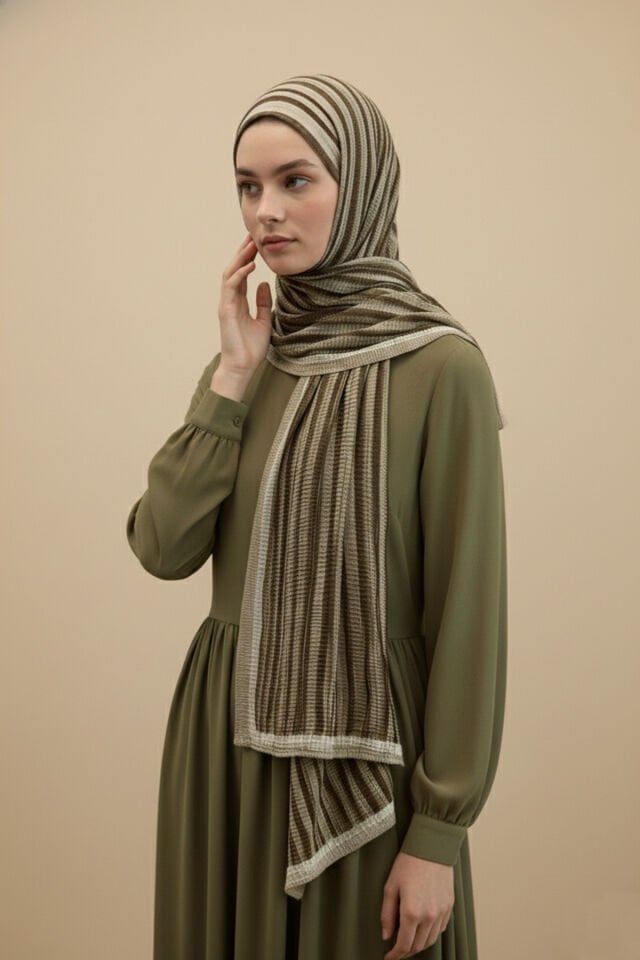 Rana Desen Müslin Şal Yeşil